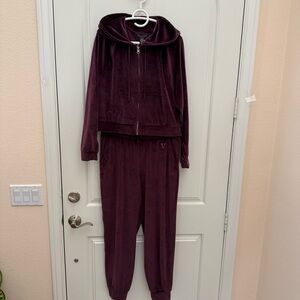 Victoria's Secret Velour Hoodie and Sweats Set